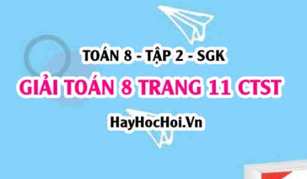 Giải Toán 8 trang 11 tập 2 Chân trời sáng tạo SGK